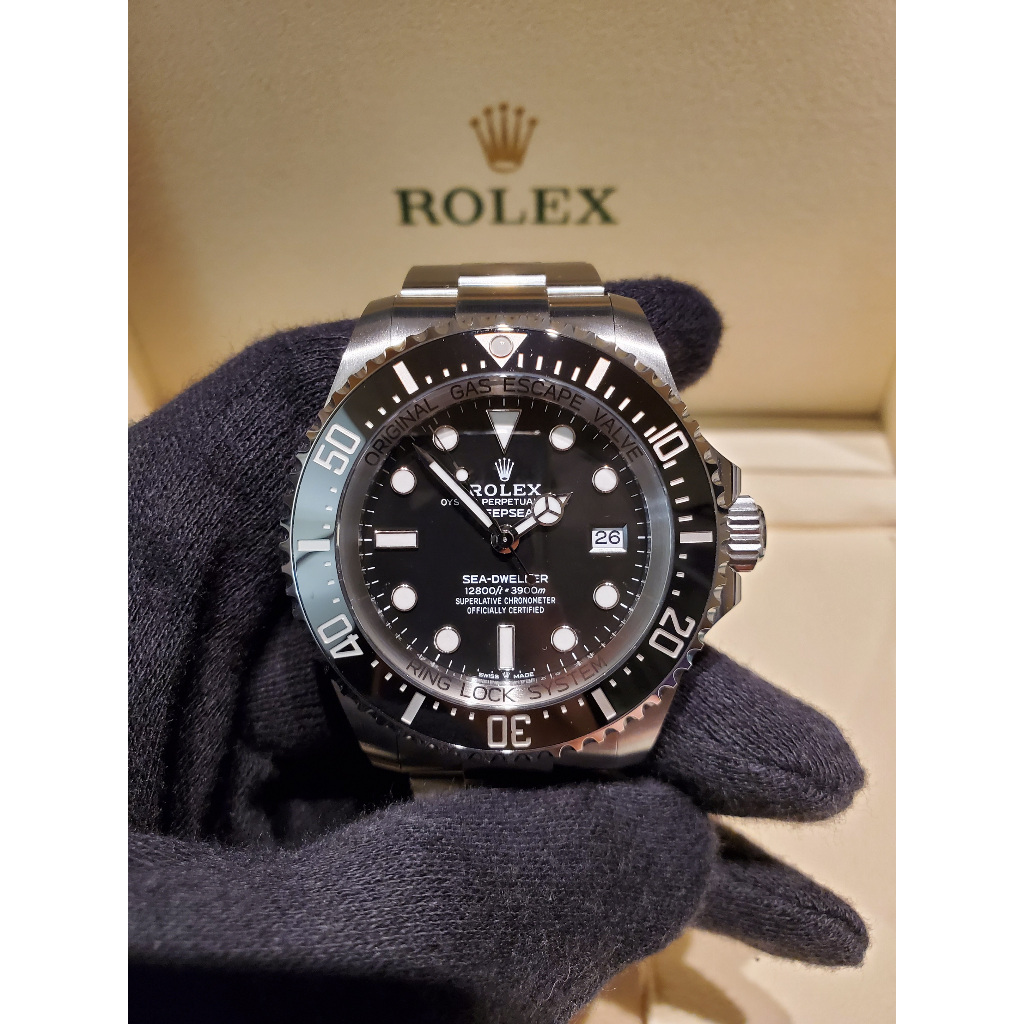 ROLEX 勞力士 136660 SEADWELLER 3900M 潛水機械腕錶 黑面水鬼王 全新未使用 日本保單