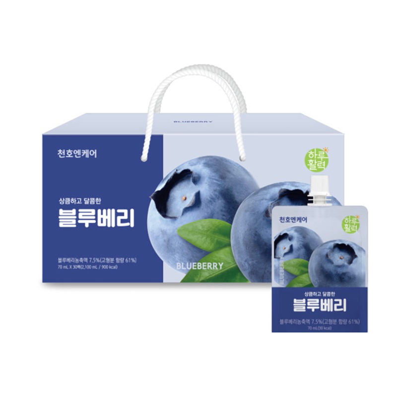 Cheonho n Care 新鮮甜美的藍莓汁(免運/預購）70m/30入