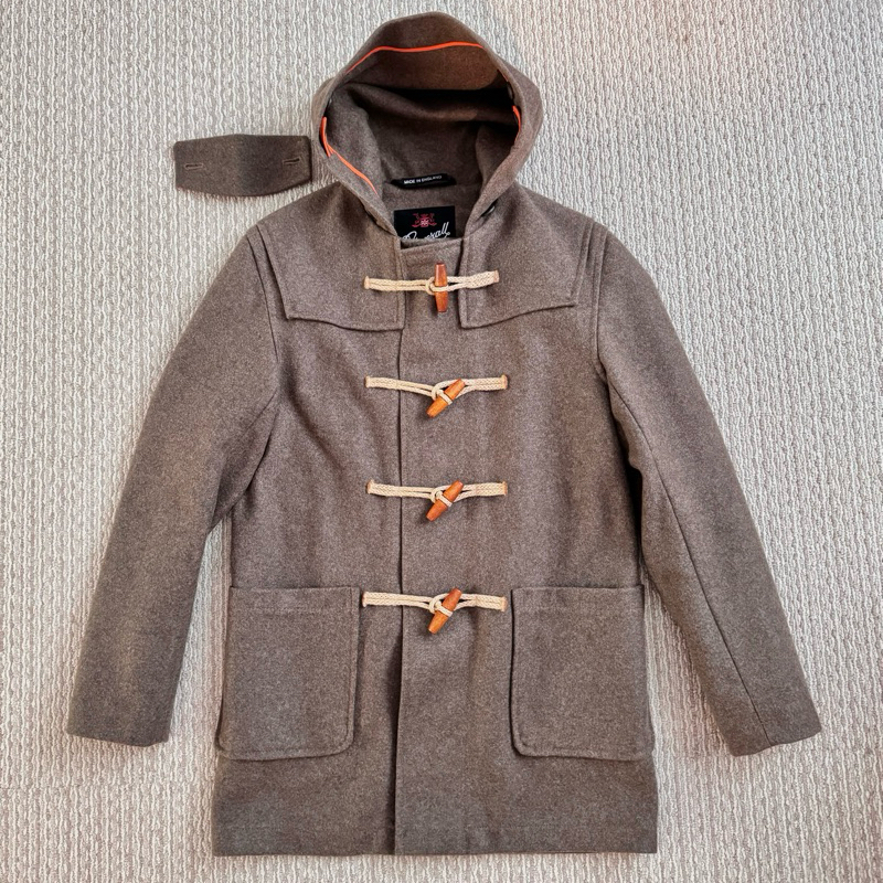 Gloverall 外套 大衣 英國製🇬🇧 羊毛 毛呢 麻繩 木扣 駝色 duffle coat 仿牛角 冬季 保暖