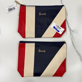 英國Harrods 國旗條紋 化妝包/筆袋/收納包