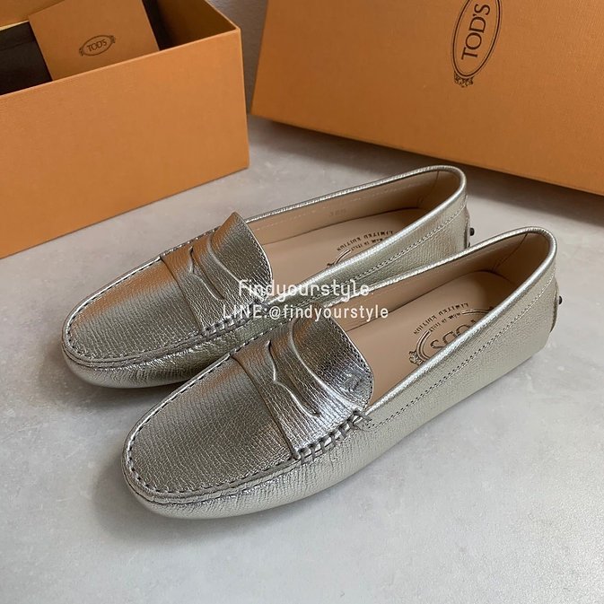 Findyourstyle 正品代購 TOD'S 銀色豆豆鞋