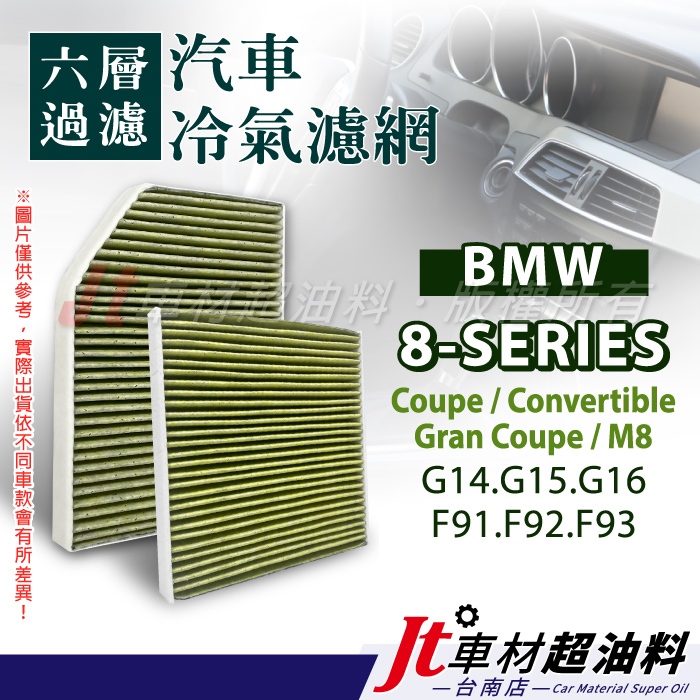 Jt車材 台南店 - 六層多效冷氣濾網 BMW 8系列 G14 G15 G16 F91 F92 F93