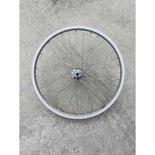 20吋 20x1.75 前/後輪［ 白鐵車支仔 白鐵輪輻 白鐵輻條 ］鋁合金 輪框 輪圈 登山車【阿順腳踏車自行車單車】