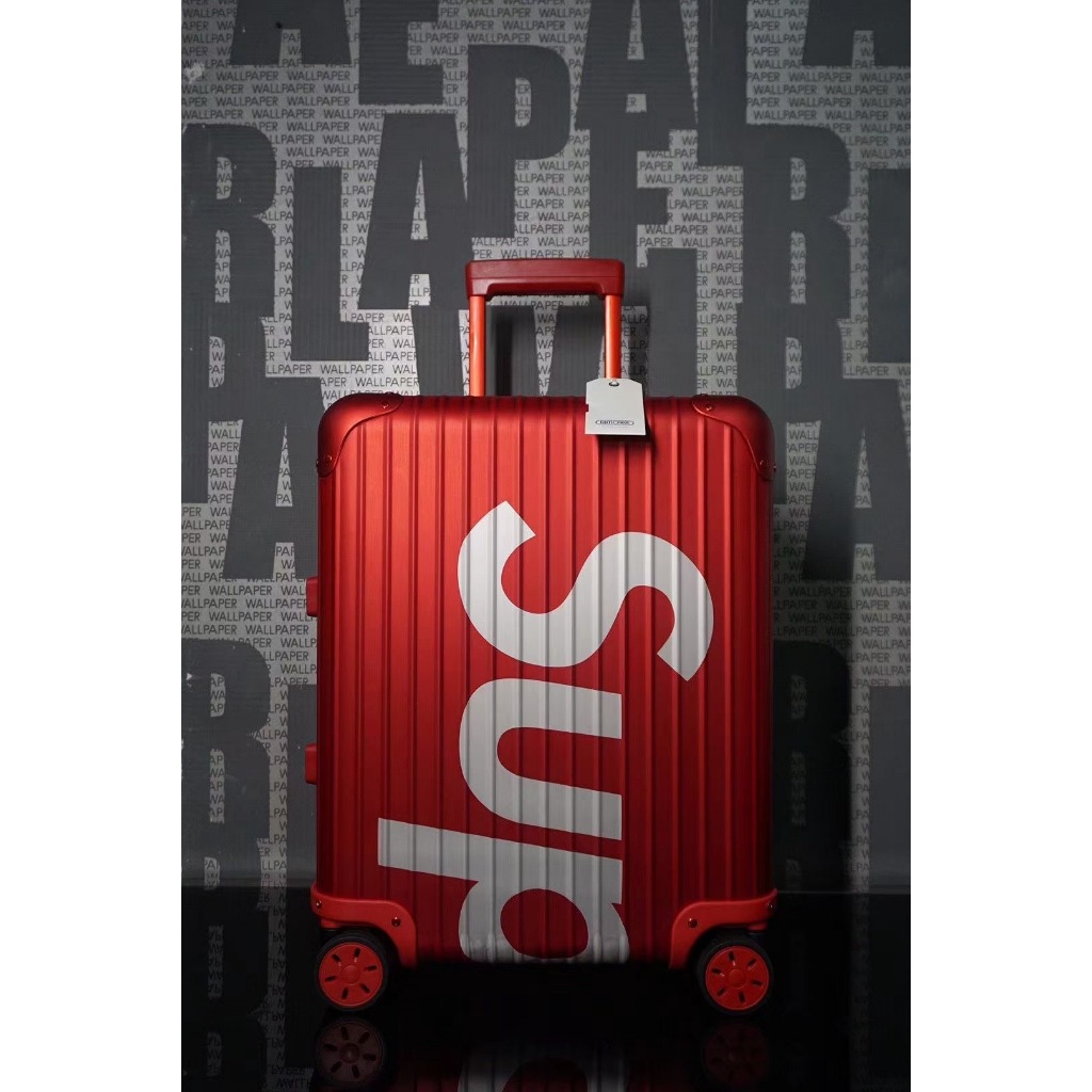 RIMOWA X SUPREME 聯名款 限量紅色 21寸 登機箱 旅行 拉桿箱 行李箱 鋁鎂合金材質
