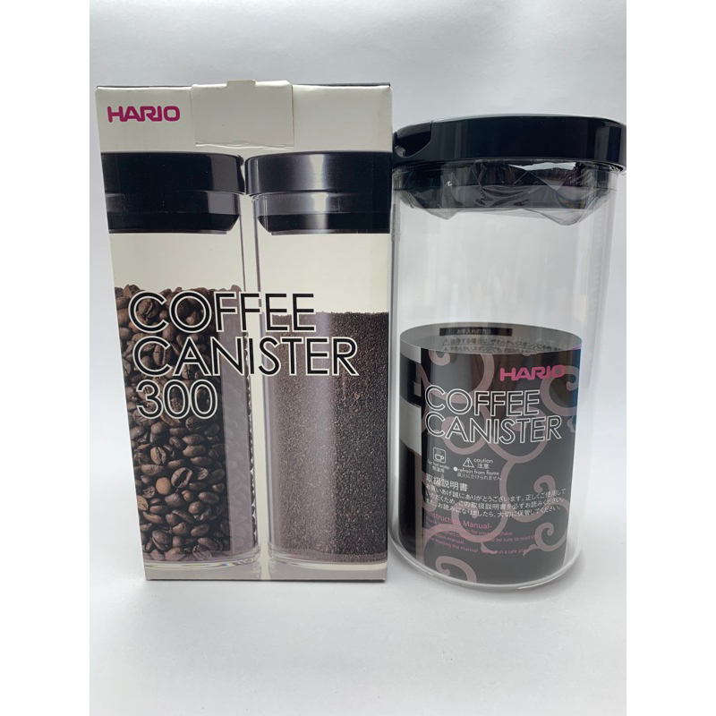 HARIO 黑色保鮮罐L MCN-300 1000ml(咖啡粉300克）