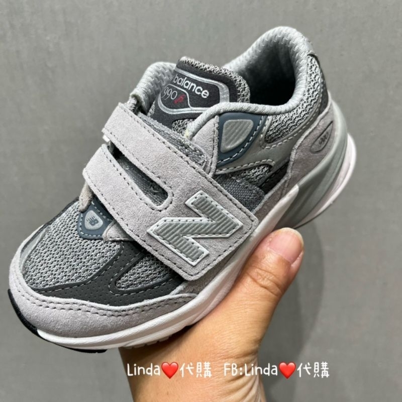 Linda❤️代購 New Balance 990 W 童鞋 原祖灰 寬楦 小童 魔鬼氈 運動 休閒鞋 IV990GL6