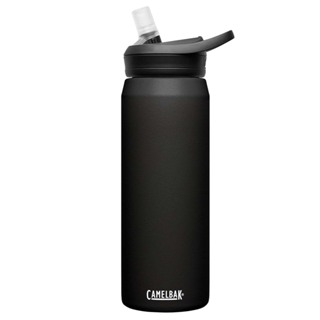 【美國CamelBak】750ml eddy+不鏽鋼多水吸管保溫瓶(保冰)-濃黑 / CB2809001075