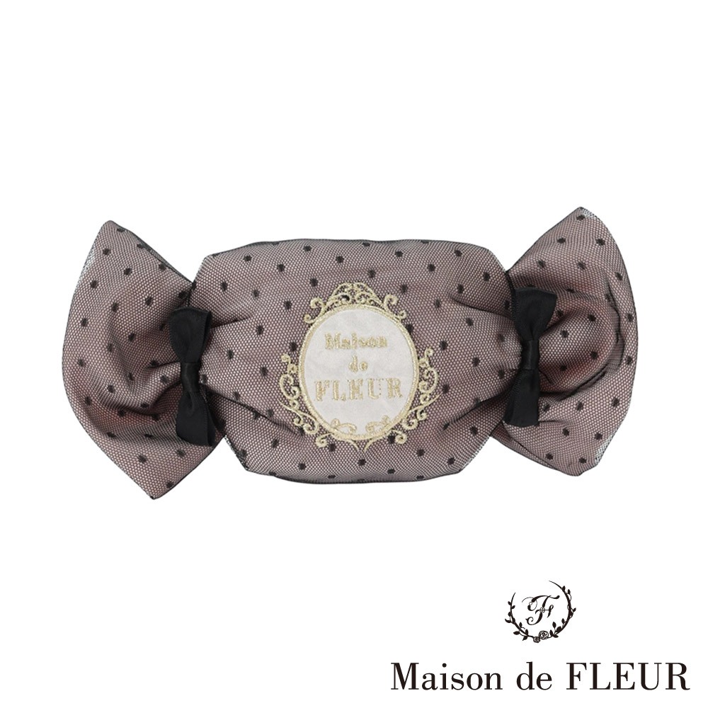 Maison de FLEUR 萬聖節系列圓點薄紗糖果造型收納袋(8A33FJJ3900)