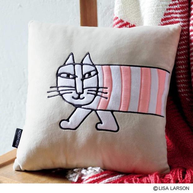 [瑞絲小舖]~日雜附錄Lisa Larson貓咪圖案抱枕 午睡枕 靠墊 坐墊 沙發枕 生日禮物 聖誕禮物