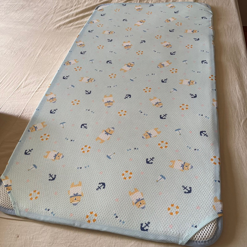 GIO二合一有機棉超透氣嬰兒床墊+多附一組床套60x120cm-(9成新)