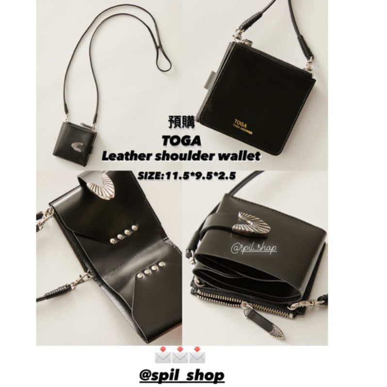 【Spil_shop】預購TOGA Leather shoulder wallet 小包 小廢包 皮革 錢包 男 女