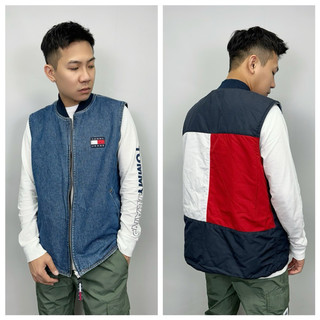 【New START精品服飾-員林】Tommy Jeans 雙面穿 牛仔背心 立領背心 背心外套