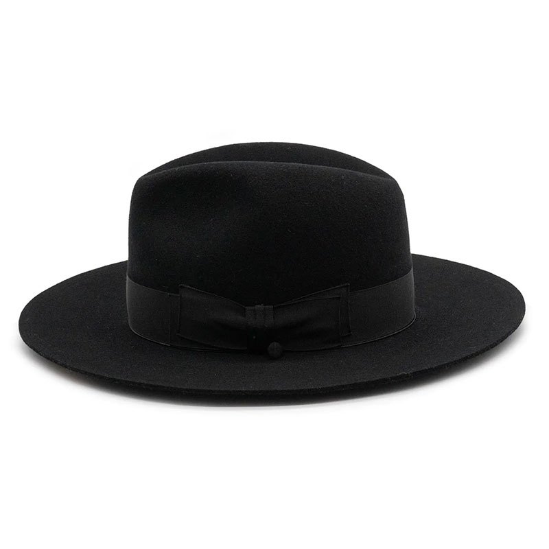日本The H.W. Dog Front-H 羚羊羊毛硬挺光澤緻密牛仔帽紳士帽黑色