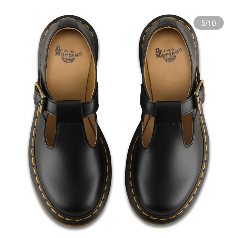 DR. MARTENS 馬汀大夫 經典T-BAR瑪莉珍鞋 POLLEY SMOOTH BLACK