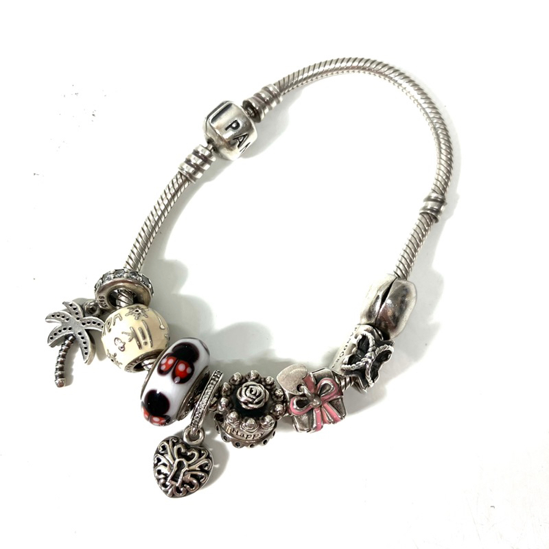 Pandora 飾品 等級B 手環 charm 5 中古 二手 寶物工廠