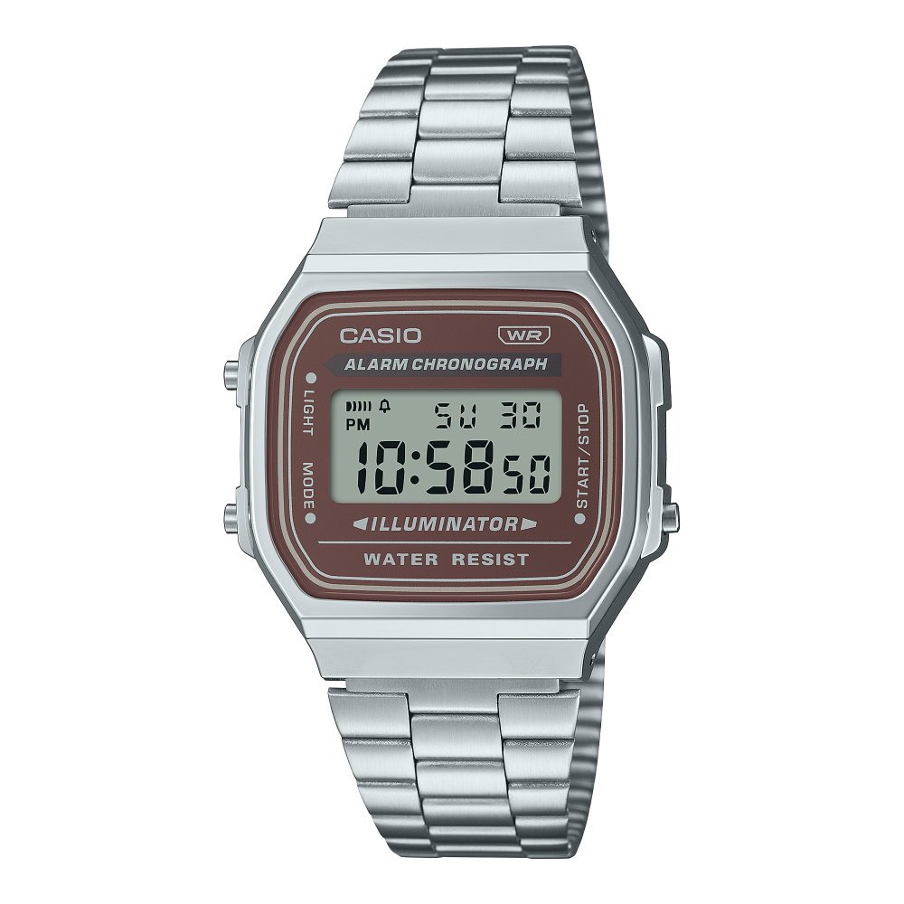 卡西歐 CASIO / A168WA-5A / 數位系列 (附錶盒) 灰色調錶面都會復古氣息
