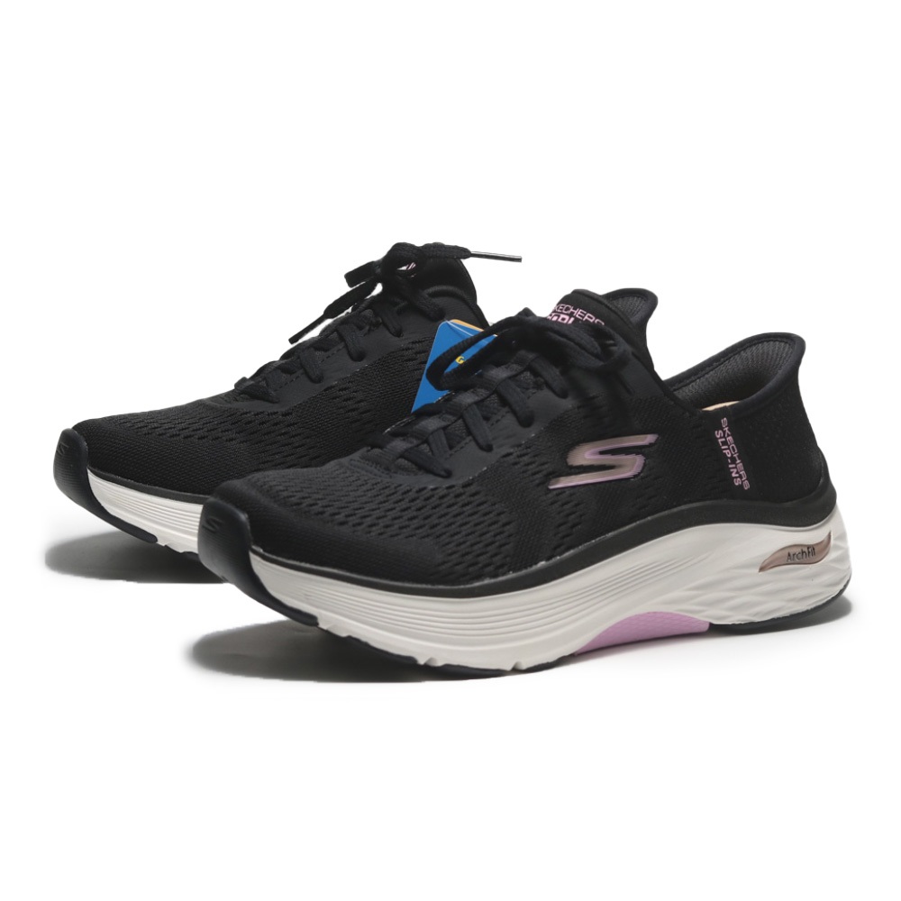 SKECHERS 慢跑鞋 MAX CUSHIONING 黑粉 瞬穿 運動 女 128930BKPK