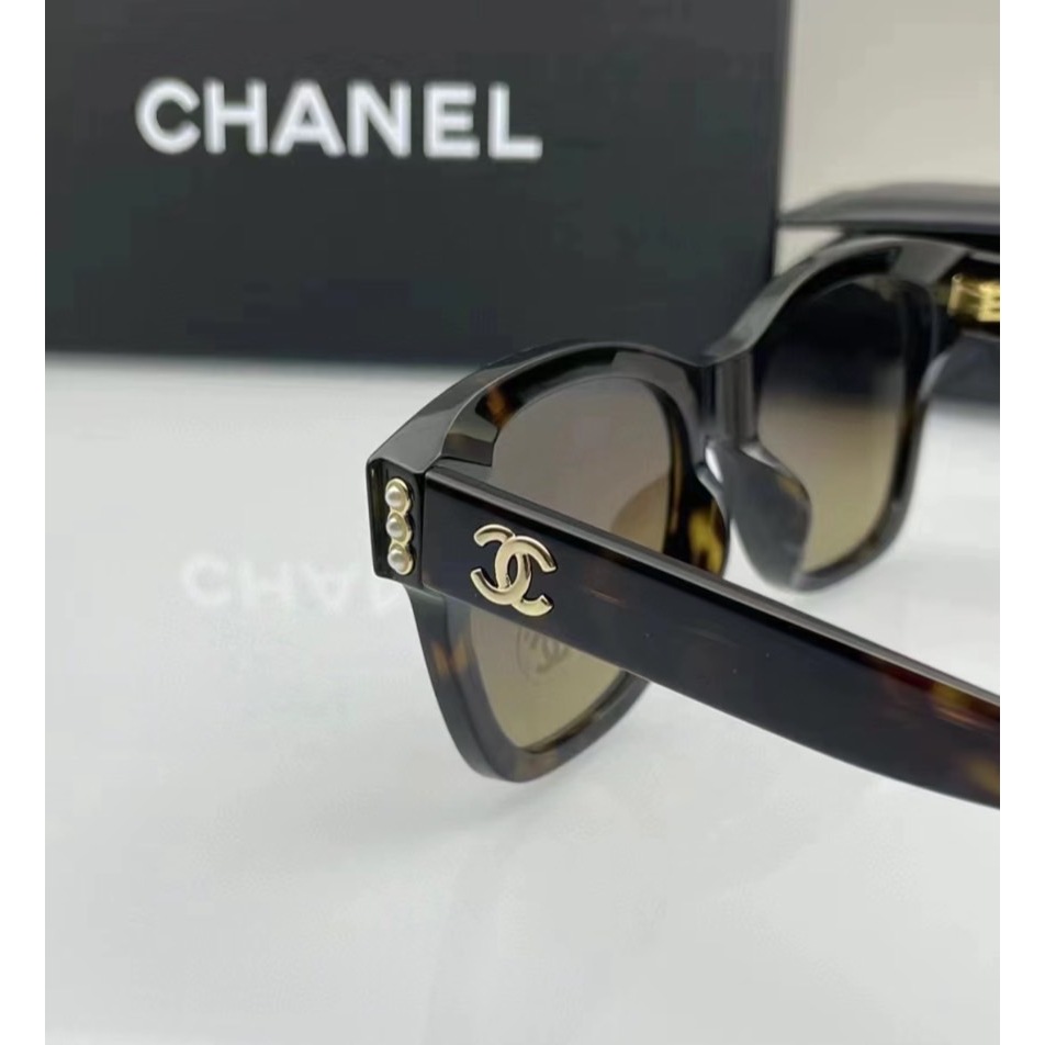 【現貨】麗睛眼鏡Chanel【可刷卡分期】香奈兒 CH5482H 琥珀色 太陽眼鏡 小香眼鏡 香奈兒墨鏡 偏光太陽眼鏡