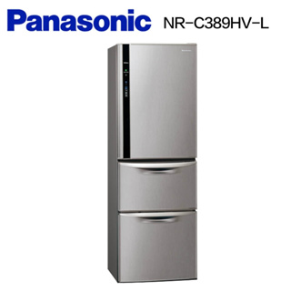 [臺灣專業電器買賣]Panasonic國際牌385公升一級能效智慧節能三門變頻冰箱NR-C389HV-L 絲紋灰