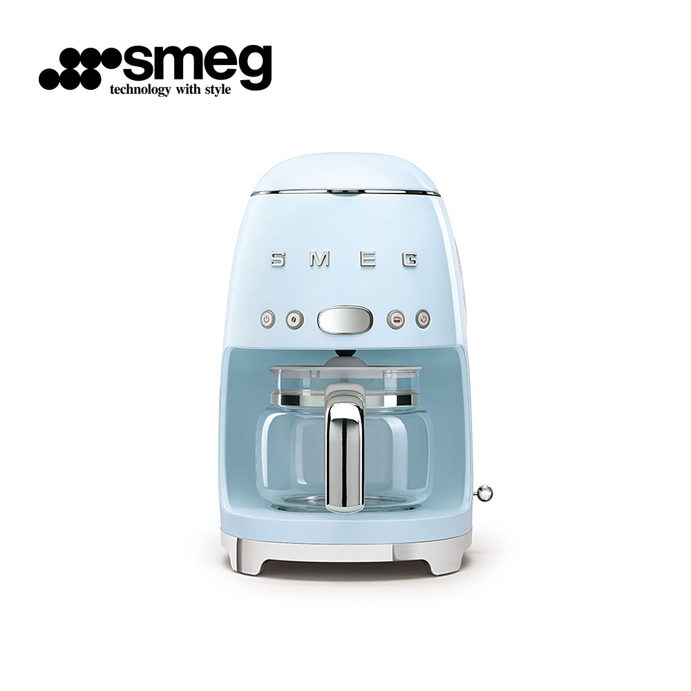 【SMEG】義大利濾滴式咖啡機-粉藍色_DCF02PBUS