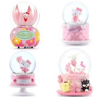 【新品免運 JARLL讚爾藝術】Hello Kitty粉紅派對 生日蛋糕 花仙子生日祝福公主生日Party水晶球音樂盒
