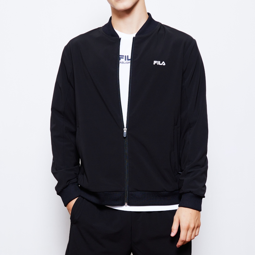 【FILA】男性 風衣外套-黑色 1JKW-5305-BK