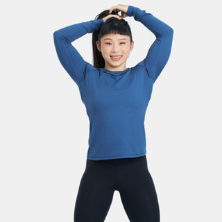 【Tumaz Apparel】託瑪斯經典女長袖上衣(靜謐藍)｜吸濕排汗 防曬 戶外