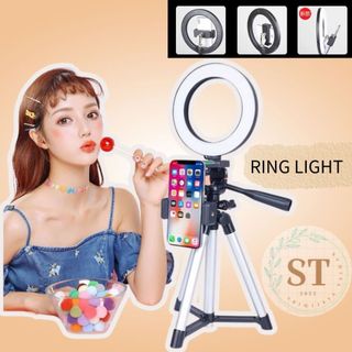 LED RING LIGHT SELFIE STICK TONGKAT LIVE SELFIE LAMPU 直播美顏