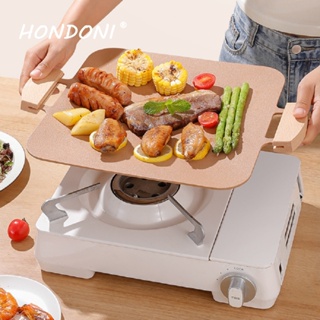 HONDONI 新款韓式麥飯石烤盤 不沾烤肉盤 燒烤盤 煎烤盤 卡式爐電磁爐烤盤 方形