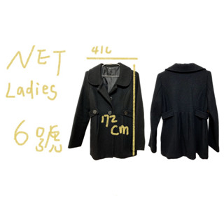 NET Ladies 黑色厚挺西裝外套 大衣6號 二手衣 現貨