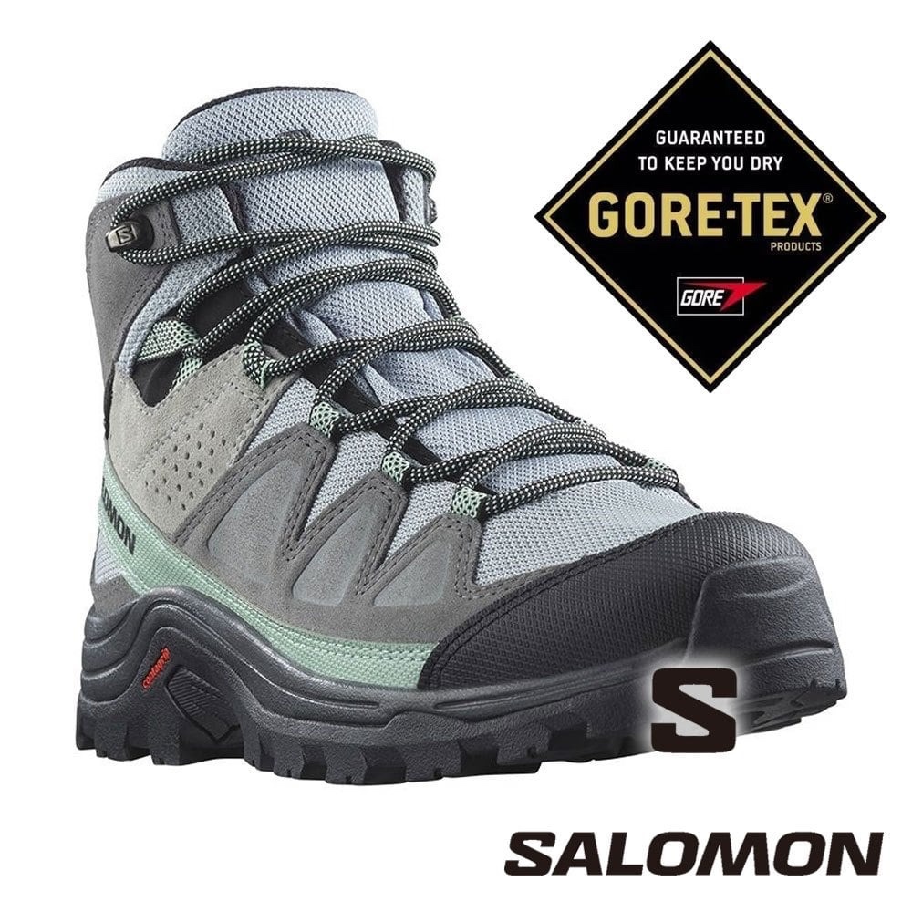 【SALOMON 法國】女QUEST ROVE GTX高筒登山鞋『深礦灰/靜灰/黑』471816 戶外 露營 登山 健行