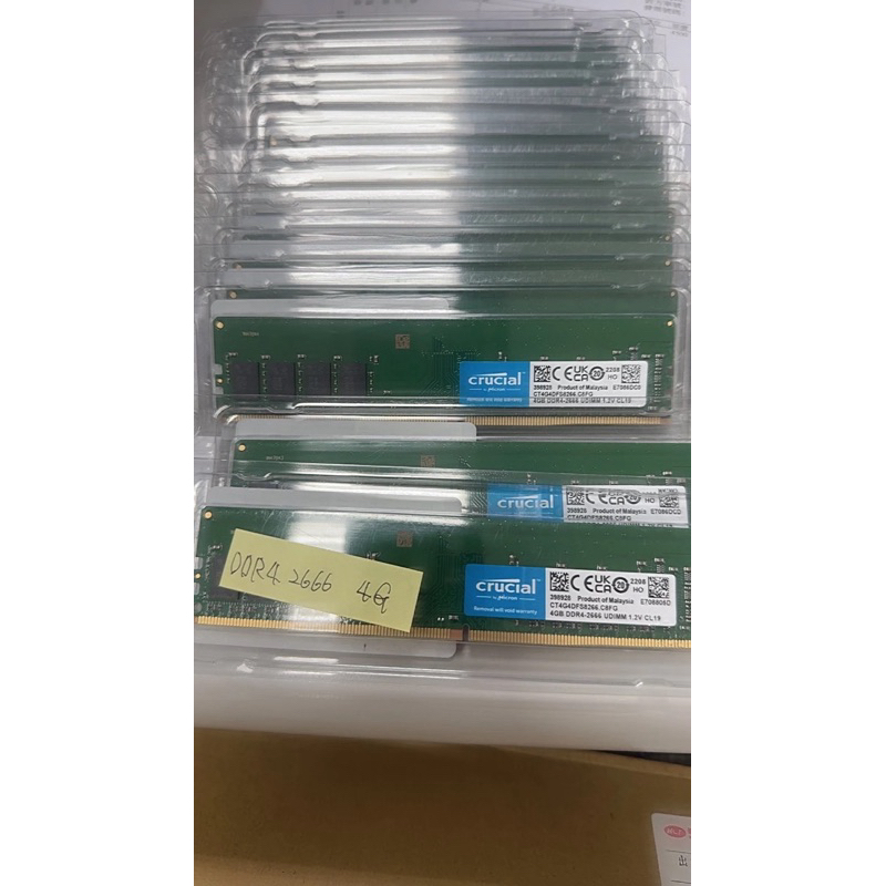 ⭐️【本賣場台灣現貨】全新/終身保固美光 Micron Crucial 4G️B DDR4 2666單面顆粒⭐