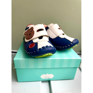 天鵝童鞋🙌🏻可愛小熊 真皮 學步鞋 藍 MIT SWAN 台灣製造 童鞋