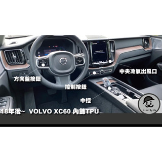 18後~ VOLVO XC60 中控 方向盤 按鈕 面板 冷氣 內裝 TPU 犀牛皮 保護膜 電腦裁切 抗刮