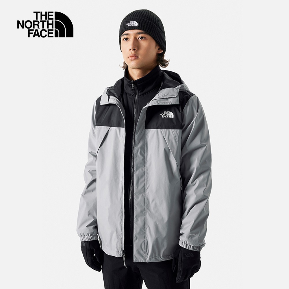 The North Face  男拼接防水透氣連帽三合一外套-灰黑-NF0A7W7TGVV