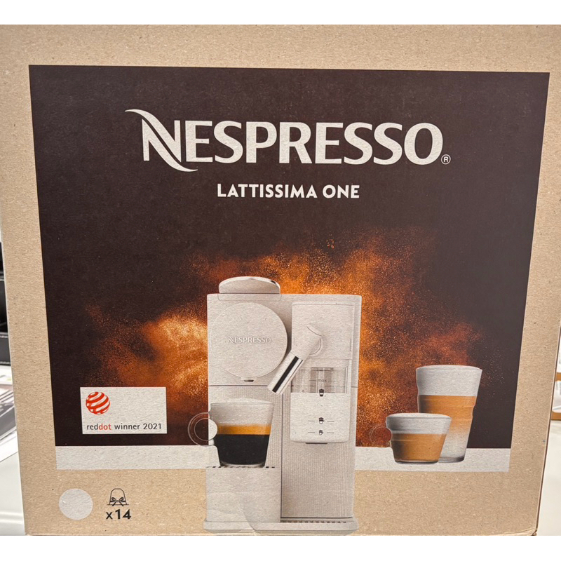 Nespresso膠囊咖啡機 Lattissima One瓷白色&amp;品味經典探索禮盒120顆+Nespresso咖啡杯盤組