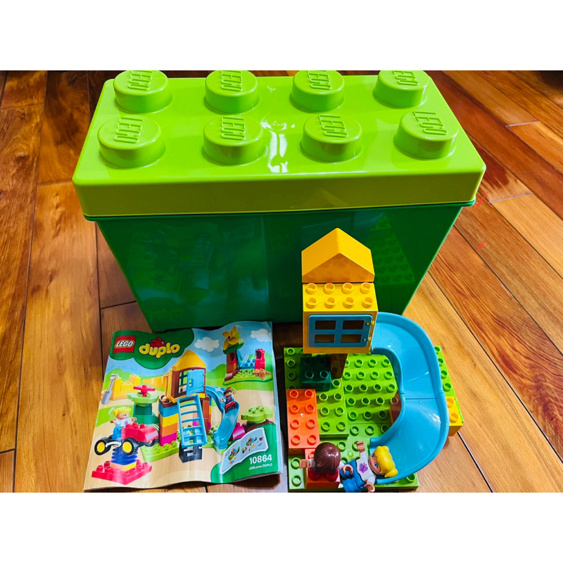 二手 LEGO樂高 得寶系列 10864 大型遊樂場顆粒桶
