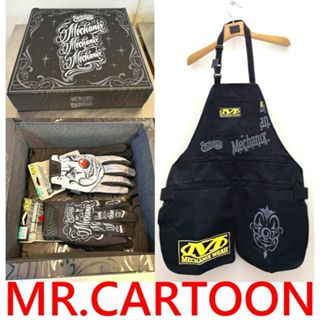 BLACK全新MR.CARTOON x MD卡通先生刺青用具圍裙&手套盒裝組