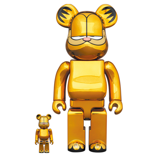 BE@RBRICK  GARFIELD GOLD CHROME Ver. 100%+400% 加菲貓 現貨