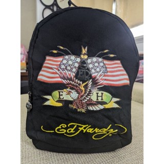 Ed Hardy 美國老鷹黑色後背包