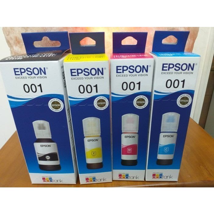 盒裝1黑3彩4色組EPSON 001原廠L4150/L4160/L6170/L6190/L14150/T03Y400