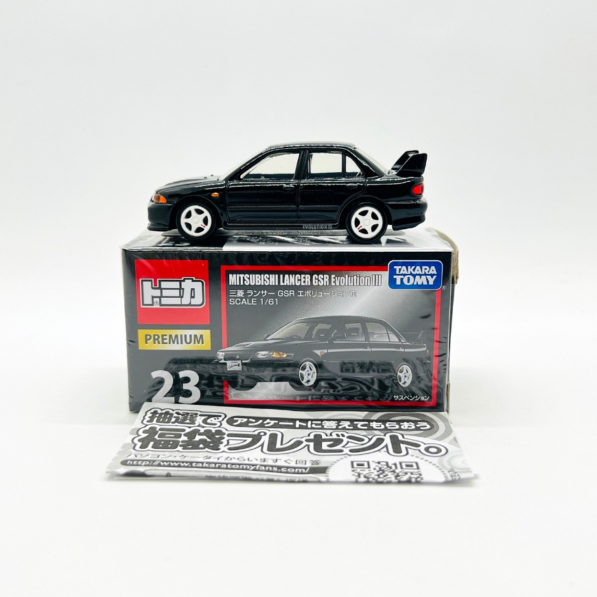 【現貨】TOMICA PREMIUM 黑盒 TP NO.23 MITSUBISHI LANCER EVO 經典盒 拆封品