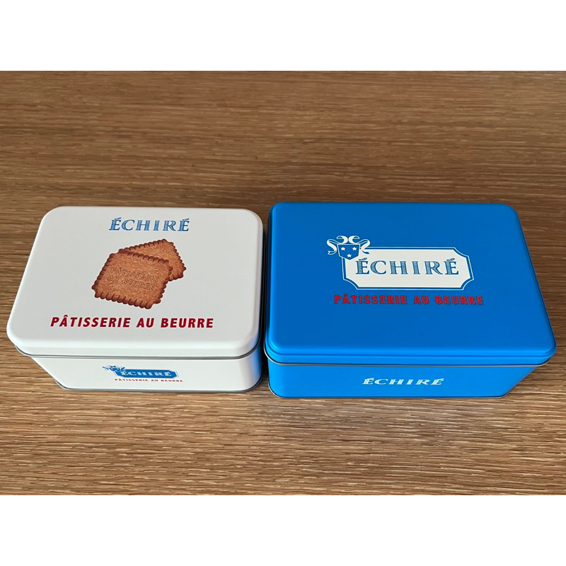 ECHIRE 法國艾許 🍪奶油餅乾空鐵盒（剩藍盒）