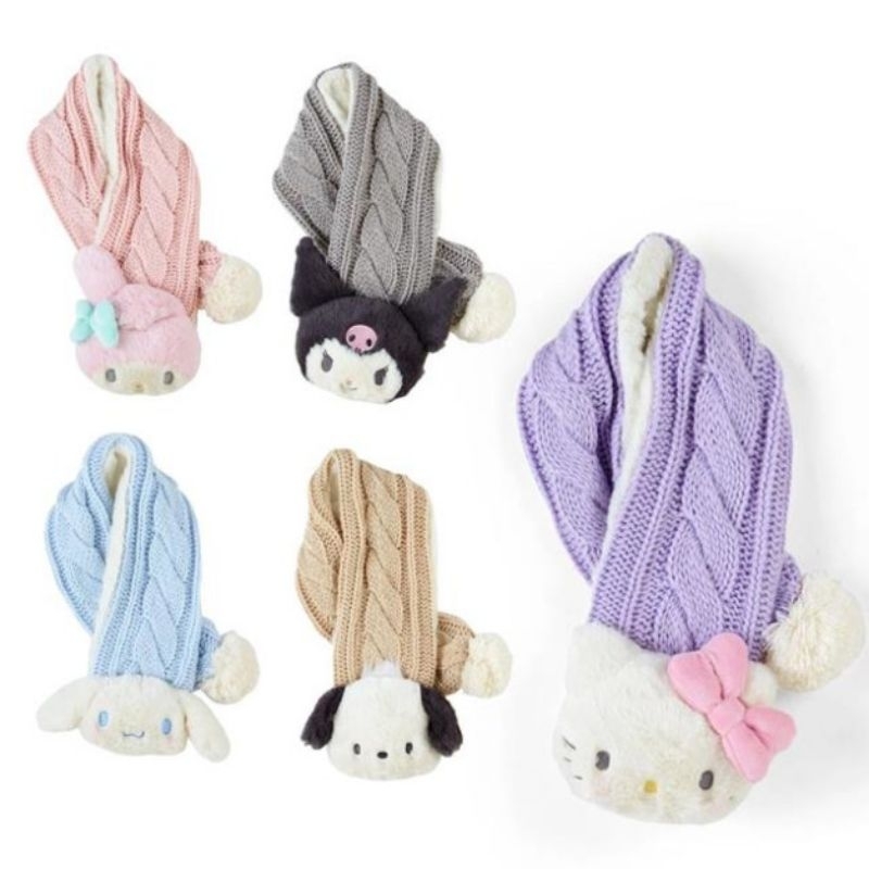（下單前請先確認是否有貨，謝謝）Hello Kitty 美樂蒂 酷洛米 大耳狗 兒童造型圍巾