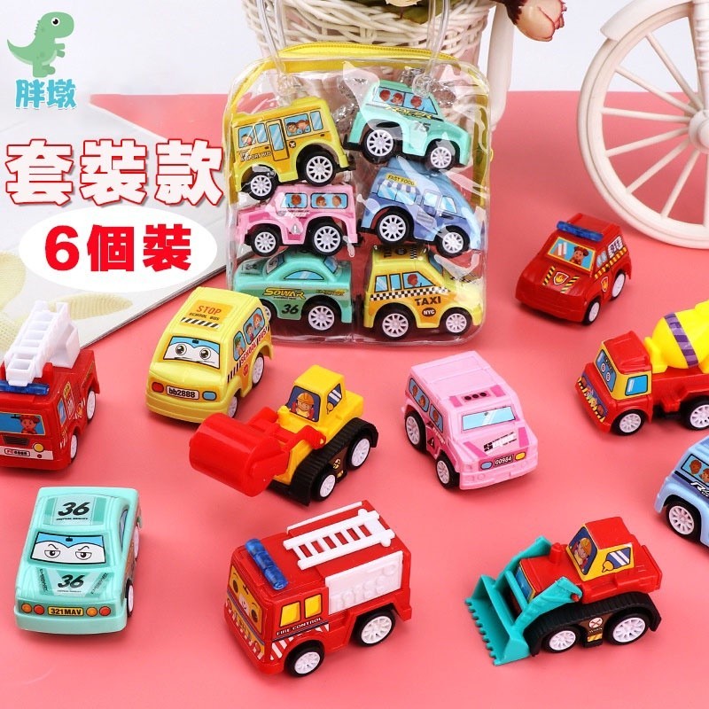【瞳嗇系-二手9成新/兒童玩具】工程車 工程車玩具 玩具車 慣性回力車 玩具車一組六台 回力車 兒童玩具 玩具 汽車玩具