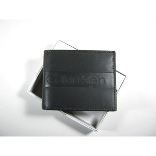 Calvin Klein 男士黑色皮革雙折皮夾 短夾 凱文克萊 7張信用卡位、折疊短夾、RFID 屏蔽