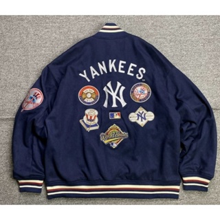 Yankees NY 洋基隊 刺繡LOGO 棒球外套 嘻哈 饒舌 尺寸：L