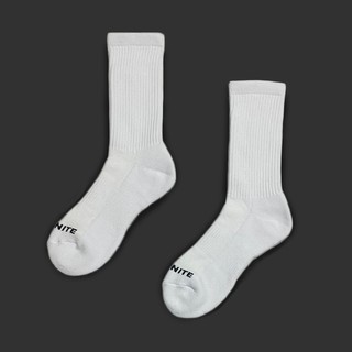 【ALL UNITE】Crew Socks-White 訓練長襪 台灣製造 機能襪 長襪 高筒襪 中筒襪