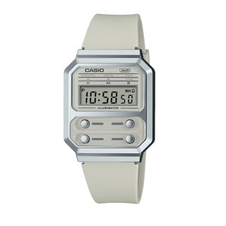 【CASIO 卡西歐】復古方型電子錶 A100WEF-8A 32.7mm 現代鐘錶