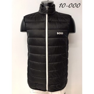 高雄凡賽斯歐洲精品 HUGO BOSS BOSS 素面款 左胸白色字型 黑色 羽絨背心 背心 輕羽絨